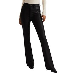 New! Favorite Daughter Valentina‎ Coated Super High Waist Mini Bootcut Jeans